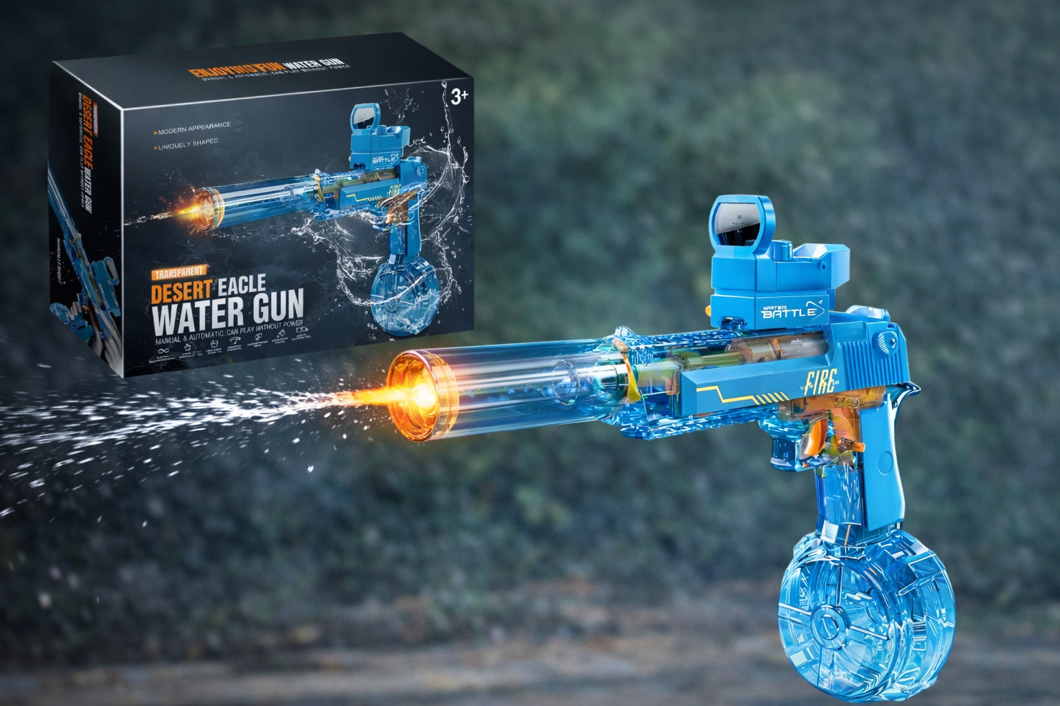 🔫💦 PISTOLA DE AGUA ELÉCTRICA CON LUCES LED 💦🔫