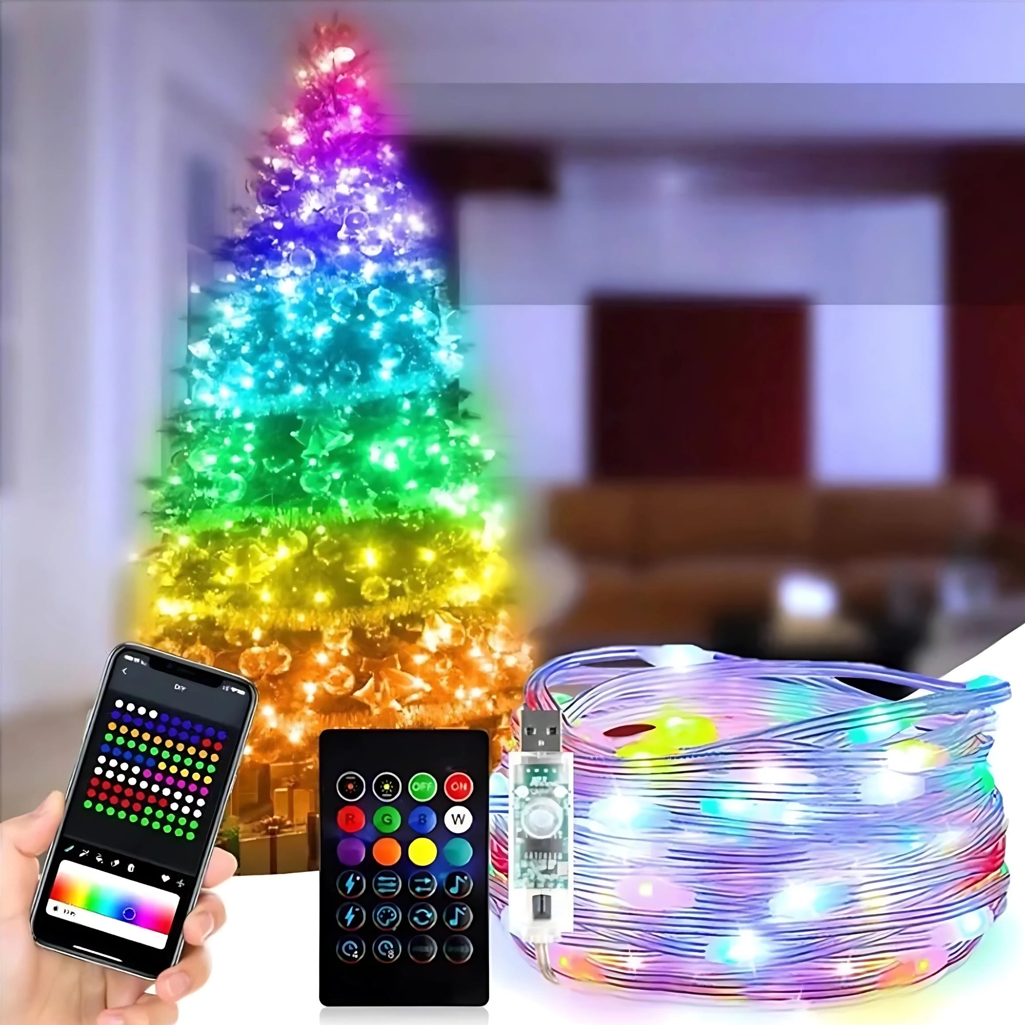 🎄✨ Luces Smart RGB de Navidad – Decora Tu Hogar con Tecnología y Magia🎄✨