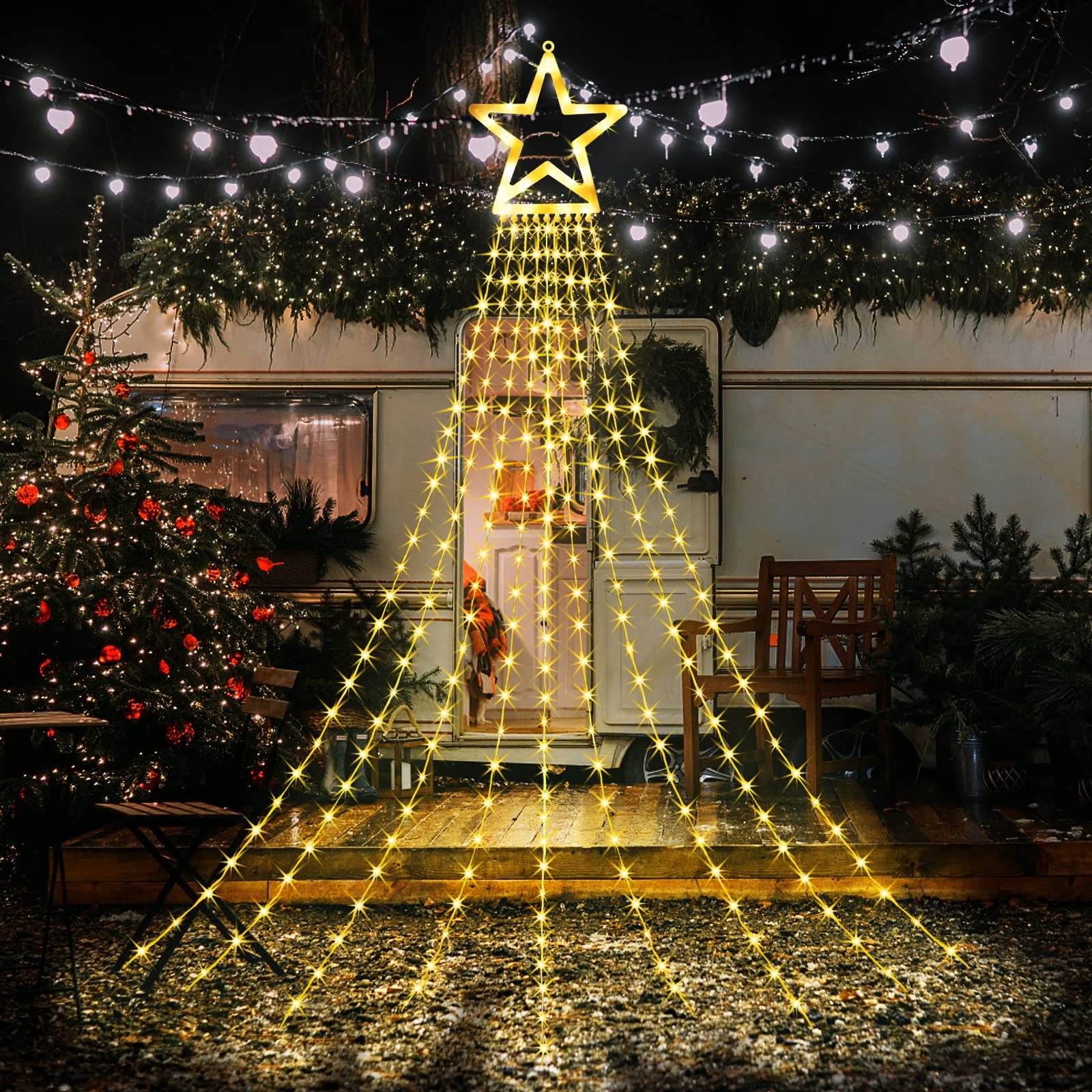 🎄✨ Luces de Navidad en Forma de Árbol 🎄✨